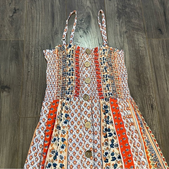 Angie maxi dress boho smocked bodice 100% Rayon - Picture 4 of 9